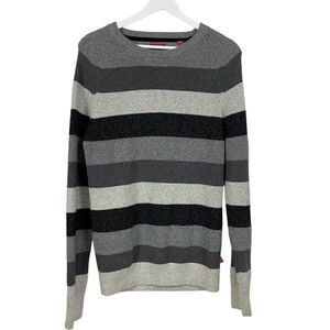 NEW Izod Classic Gray Striped Sweater
